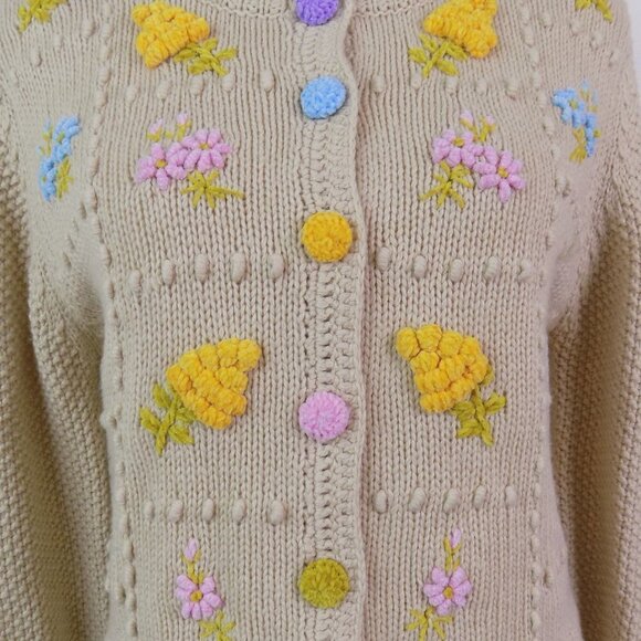 LoveShackFancy Briallon cardigan oatmeal - Picture 5 of 9